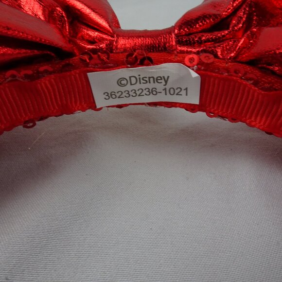 Disney Minnie Mouse Ears Red Sequin Headband - Picture 7 of 10